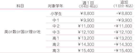 個別指導費用